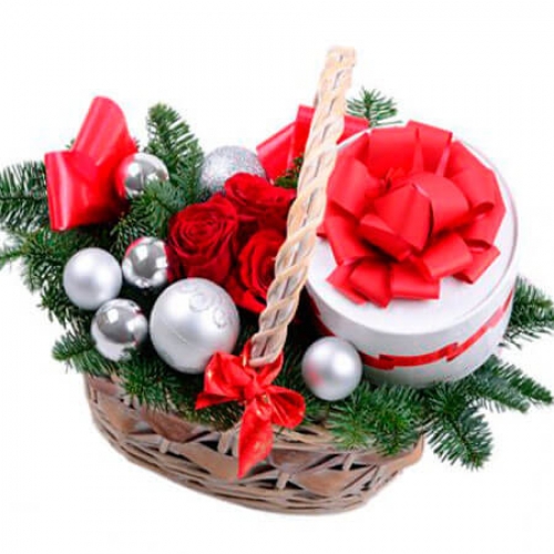 Новогодняя корзина "Снежинка"